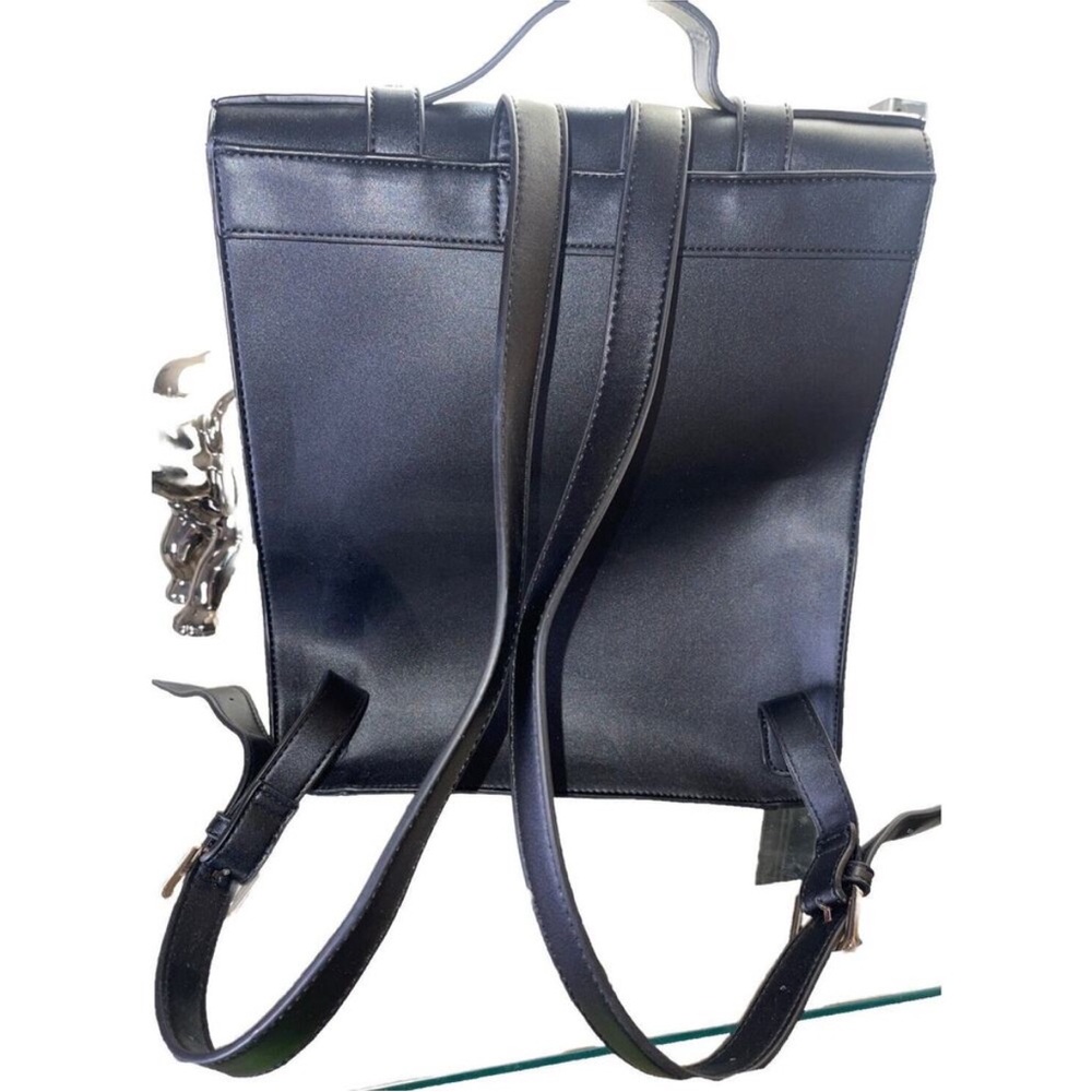 ECOSUSI Black Vegan Leather Backpack or Messenger Laptop Bag - Picture 2 of 11